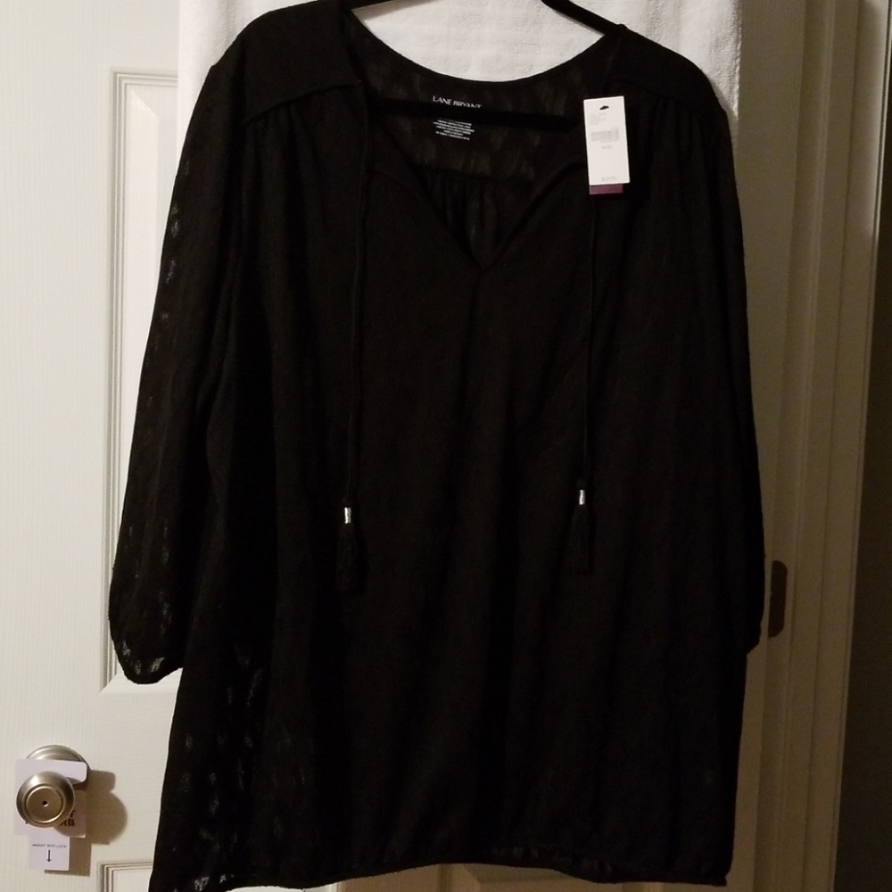 Lane Bryant NWT peasant top 3/4 sleeve